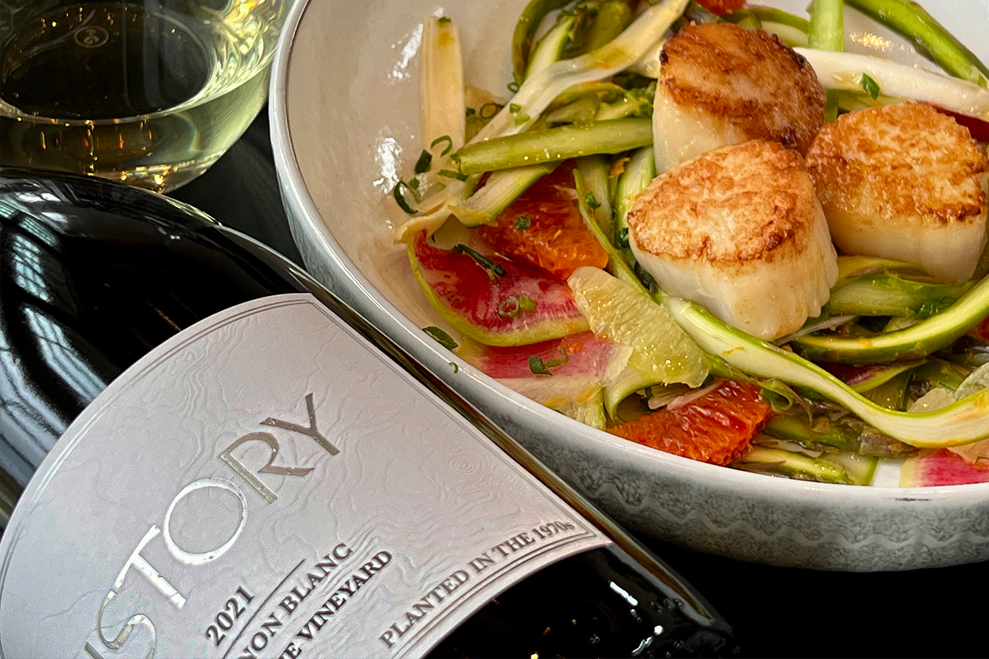 Pan Roasted Sea Scallops & Sauvignon Blanc